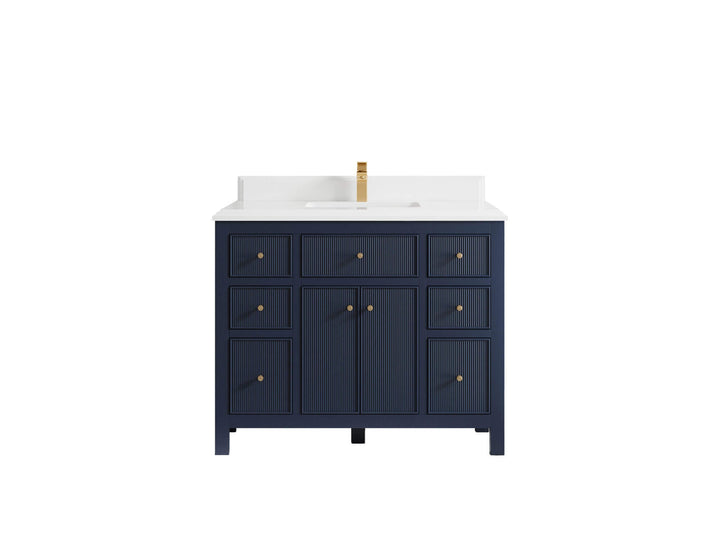 Sonoma 42 in W x 22 in D Free Standing Reeded Single Sink Bathroom Vanity - photo 17