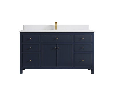 Sonoma 60 in W x 22 in D Free Standing Reeded Single Sink Bathroom Vanity
