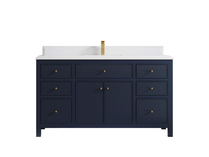 Sonoma 60 in W x 22 in D Free Standing Reeded Single Sink Bathroom Vanity - photo 17