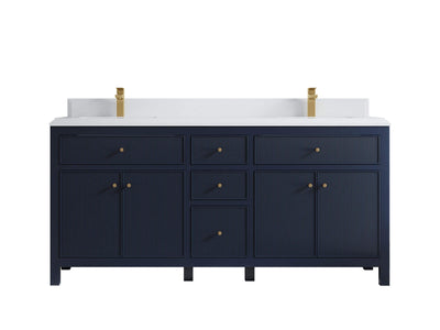 Sonoma 72 in W x 22 in D Free Standing Reeded Double Sink Bathroom Vanity