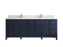 Sonoma 84 in W x 22 in D Free Standing Reeded Double Sink Bathroom Vanity - photo 17