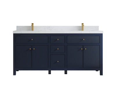 Sonoma 72 in W x 22 in D Free Standing Reeded Double Sink Bathroom Vanity