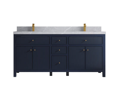 Sonoma 72 in W x 22 in D Free Standing Reeded Double Sink Bathroom Vanity