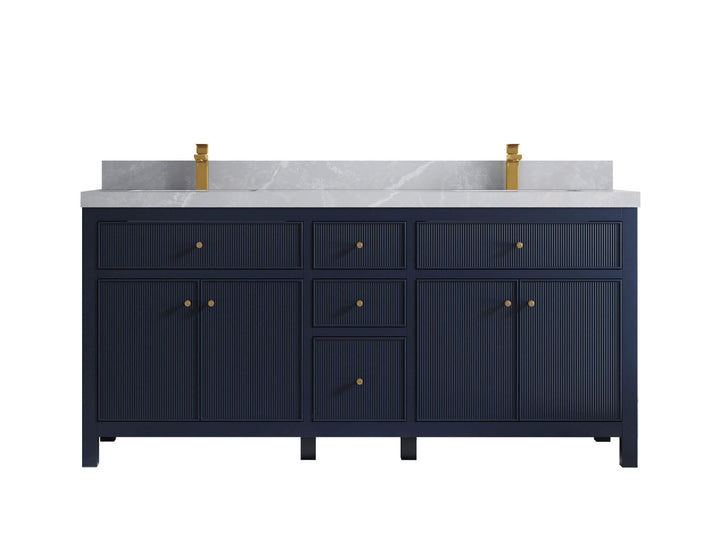 Sonoma 72 in W x 22 in D Free Standing Reeded Double Sink Bathroom Vanity - photo 20
