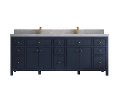 Sonoma 84 in W x 22 in D Free Standing Reeded Double Sink Bathroom Vanity - photo 19
