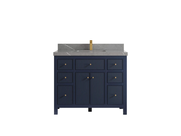 Sonoma 42 in W x 22 in D Free Standing Reeded Single Sink Bathroom Vanity - photo 20