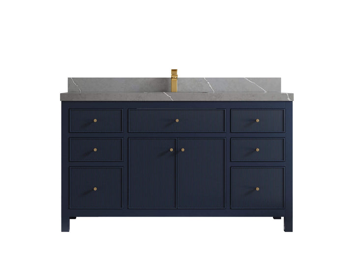 Sonoma 60 in W x 22 in D Free Standing Reeded Single Sink Bathroom Vanity - photo 20