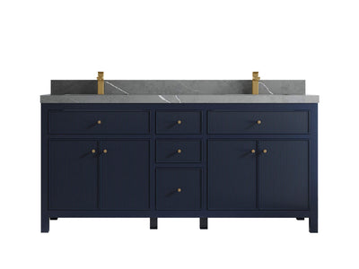 Sonoma 72 in W x 22 in D Free Standing Reeded Double Sink Bathroom Vanity