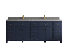 Sonoma 84 in W x 22 in D Free Standing Reeded Double Sink Bathroom Vanity - photo 20