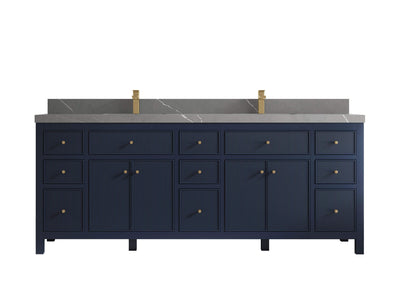 Sonoma 84 in W x 22 in D Free Standing Reeded Double Sink Bathroom Vanity