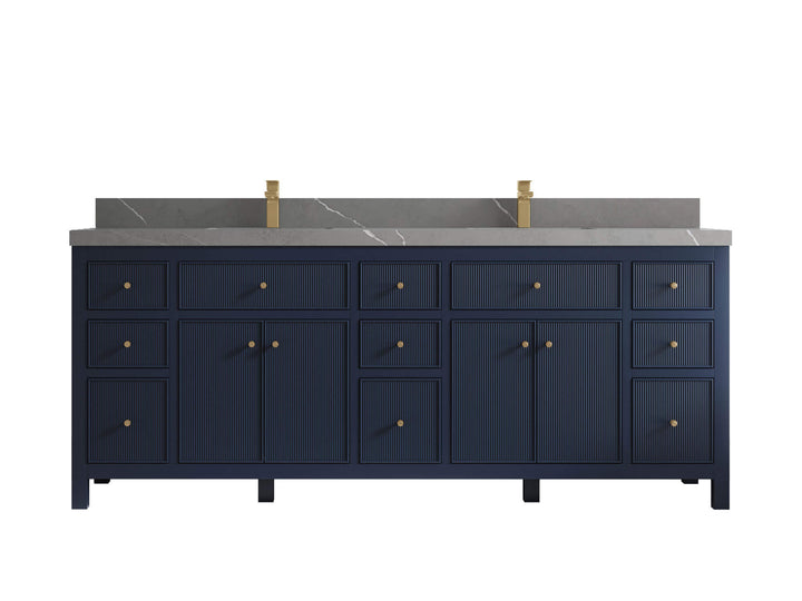 Sonoma 84 in W x 22 in D Free Standing Reeded Double Sink Bathroom Vanity - photo 20