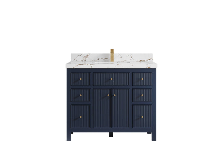 Sonoma 42 in W x 22 in D Free Standing Reeded Single Sink Bathroom Vanity - photo 21