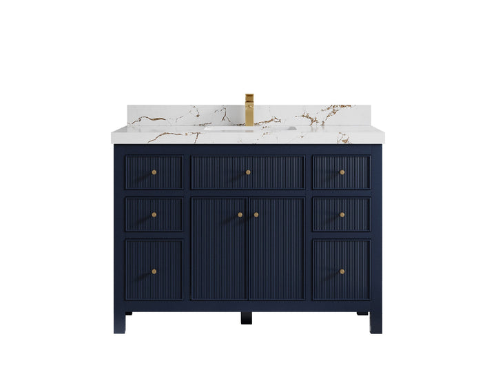 Sonoma 48 in W x 22 in D Free Standing Reeded Single Sink Bathroom Vanity - photo 21
