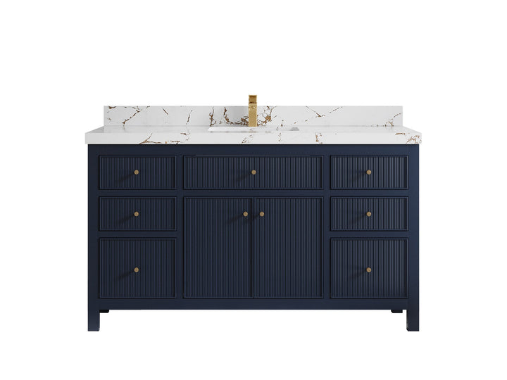 Sonoma 60 in W x 22 in D Free Standing Reeded Single Sink Bathroom Vanity - photo 21