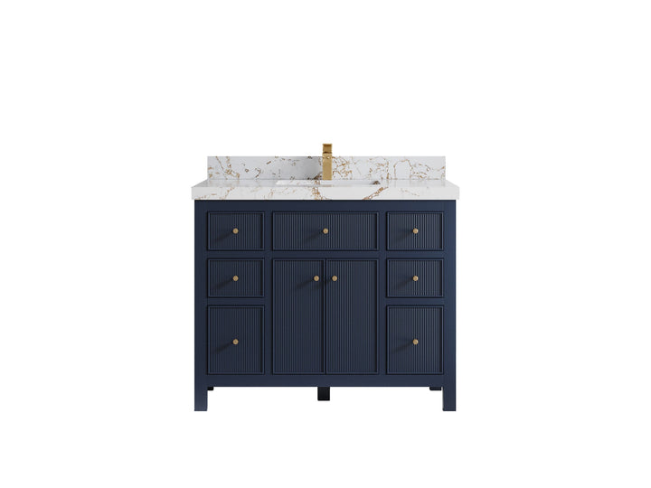 Sonoma 42 in W x 22 in D Free Standing Reeded Single Sink Bathroom Vanity - photo 22