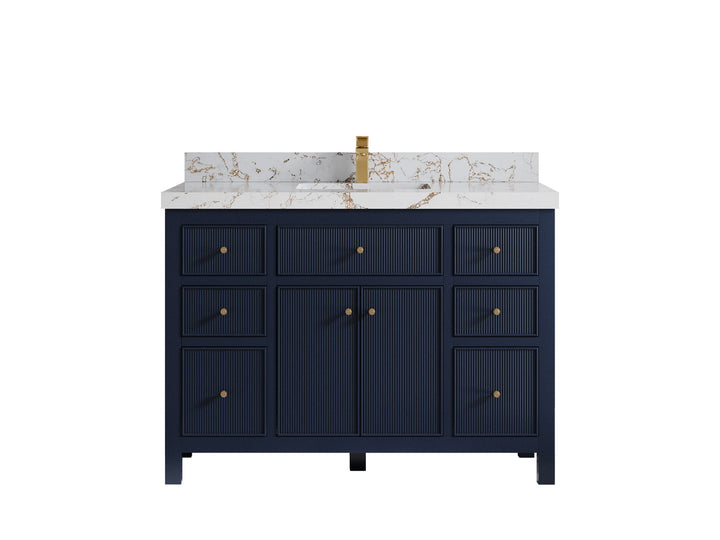 Sonoma 48 in W x 22 in D Free Standing Reeded Single Sink Bathroom Vanity - photo 22