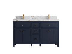 Sonoma 60 in W x 22 in D Free Standing Reeded Double Sink Bathroom Vanity - photo 22
