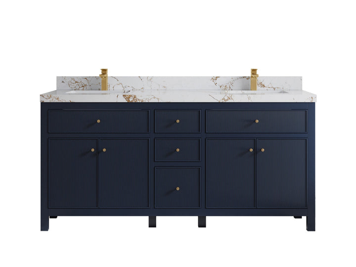 Sonoma 72 in W x 22 in D Free Standing Reeded Double Sink Bathroom Vanity - photo 23