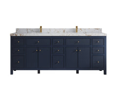 Sonoma 84 in W x 22 in D Free Standing Reeded Double Sink Bathroom Vanity - photo 22