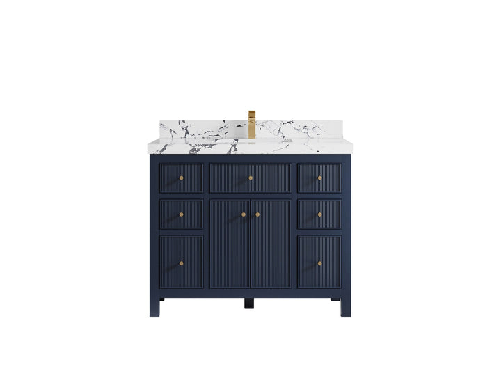 Sonoma 42 in W x 22 in D Free Standing Reeded Single Sink Bathroom Vanity - photo 23
