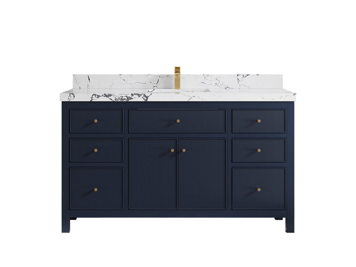 Sonoma 60 in W x 22 in D Free Standing Reeded Single Sink Bathroom Vanity - photo 23