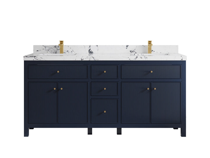 Sonoma 72 in W x 22 in D Free Standing Reeded Double Sink Bathroom Vanity - photo 24