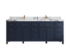 Sonoma 84 in W x 22 in D Free Standing Reeded Double Sink Bathroom Vanity - photo 23
