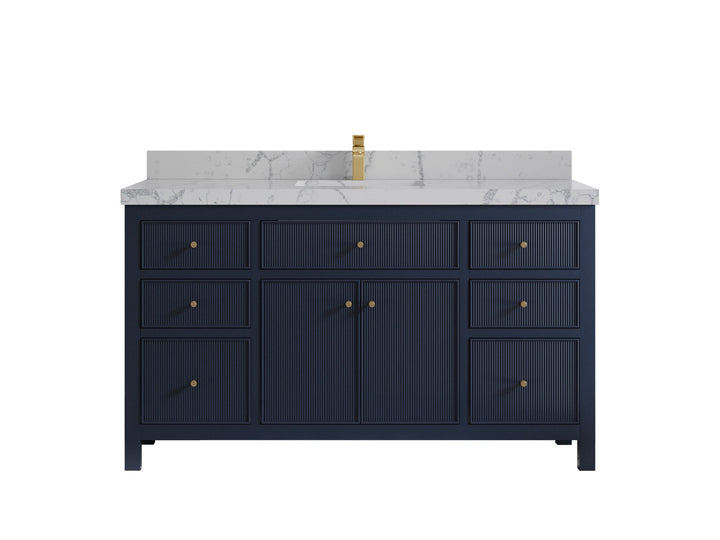 Sonoma 60 in W x 22 in D Free Standing Reeded Single Sink Bathroom Vanity - photo 24