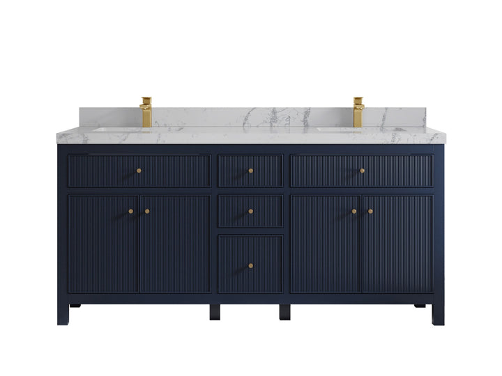 Sonoma 72 in W x 22 in D Free Standing Reeded Double Sink Bathroom Vanity - photo 25