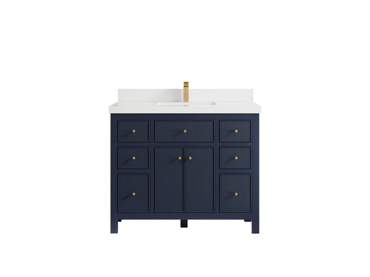 Sonoma 42 in W x 22 in D Free Standing Reeded Single Sink Bathroom Vanity - photo 25