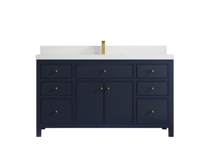 Sonoma 60 in W x 22 in D Free Standing Reeded Single Sink Bathroom Vanity - photo 25