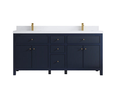 Sonoma 72 in W x 22 in D Free Standing Reeded Double Sink Bathroom Vanity