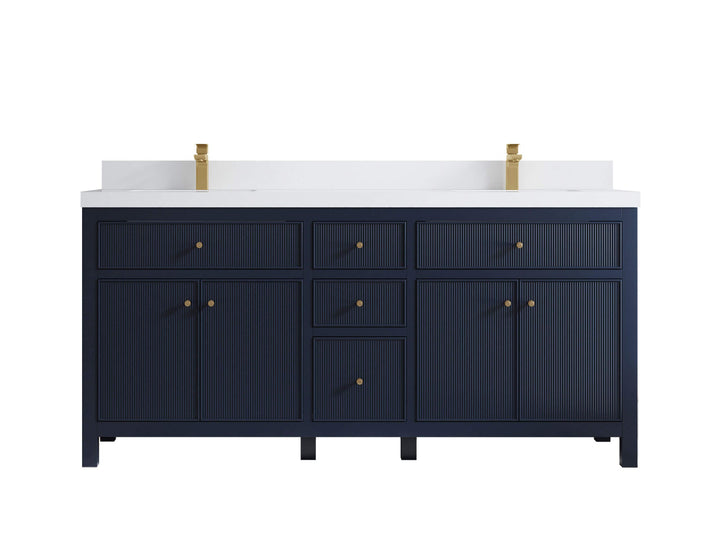 Sonoma 72 in W x 22 in D Free Standing Reeded Double Sink Bathroom Vanity - photo 26