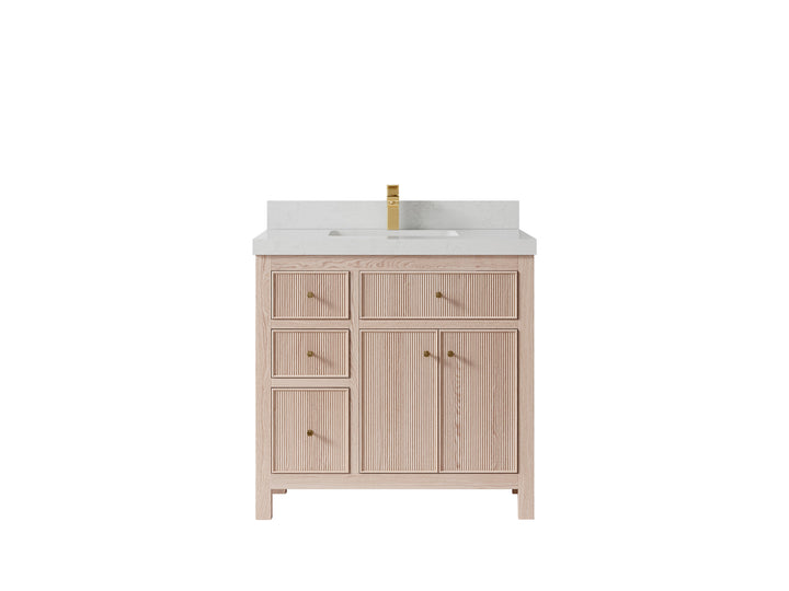 Sonoma White Oak 36 in. W x 22 in. D Center Sink Bathroom Vanity - photo 8