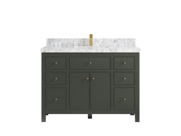 Sonoma 48 in W x 22 in D Free Standing Reeded Single Sink Bathroom Vanity - photo 13