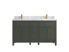 Sonoma 60 in W x 22 in D Free Standing Reeded Double Sink Bathroom Vanity - photo 13