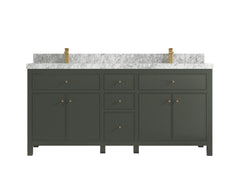 Sonoma 72 in W x 22 in D Free Standing Reeded Double Sink Bathroom Vanity - photo 13