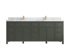 Sonoma 84 in W x 22 in D Free Standing Reeded Double Sink Bathroom Vanity - photo 21