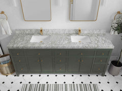 Sonoma 84 in W x 22 in D Free Standing Reeded Double Sink Bathroom Vanity - photo 20