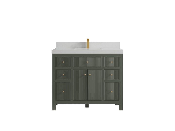 Sonoma 42 in W x 22 in D Free Standing Reeded Single Sink Bathroom Vanity - photo 14