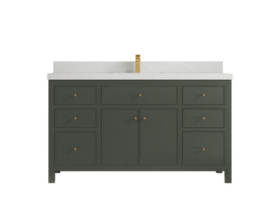 Sonoma 60 in W x 22 in D Free Standing Reeded Single Sink Bathroom Vanity