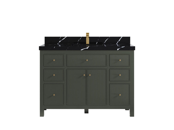 Sonoma 48 in W x 22 in D Free Standing Reeded Single Sink Bathroom Vanity - photo 8