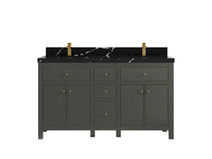 Sonoma 60 in W x 22 in D Free Standing Reeded Double Sink Bathroom Vanity - photo 8