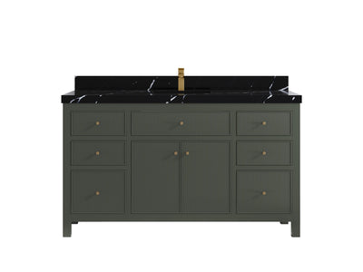 Sonoma 60 in W x 22 in D Free Standing Reeded Single Sink Bathroom Vanity