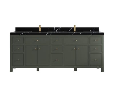 Sonoma 84 in W x 22 in D Free Standing Reeded Double Sink Bathroom Vanity