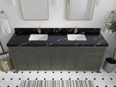 Sonoma 84 in W x 22 in D Free Standing Reeded Double Sink Bathroom Vanity - photo 10