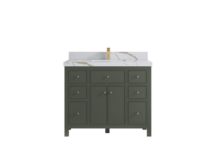 Sonoma 42 in W x 22 in D Free Standing Reeded Single Sink Bathroom Vanity - photo 9