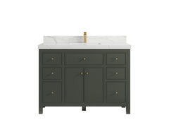 Sonoma 48 in W x 22 in D Free Standing Reeded Single Sink Bathroom Vanity - photo 10