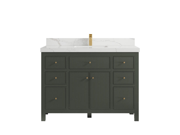 Sonoma 48 in W x 22 in D Free Standing Reeded Single Sink Bathroom Vanity - photo 10