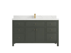 Sonoma 60 in W x 22 in D Free Standing Reeded Single Sink Bathroom Vanity - photo 10